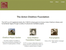 Tablet Screenshot of antonchekhovfoundation.org